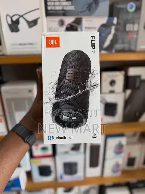 Black JBL Flip 7 Premium Portable Bluetooth Speaker