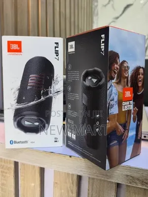Black JBL Flip 7 Premium Portable Bluetooth Speaker