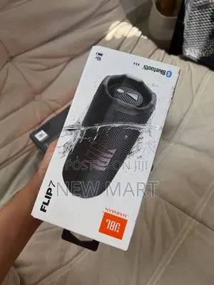 Black JBL Flip 7 Premium Portable Bluetooth Speaker