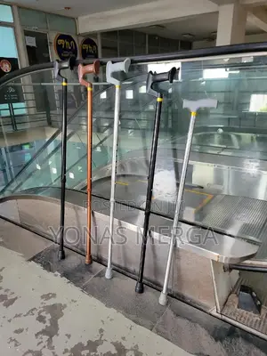 Hand Walking Stick Expandable Stainless Steel Lathi Silver, Black,