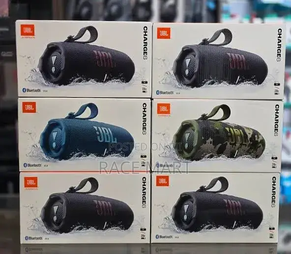 JBL Charge 6 Cylindrical Portable Bluetooth Speaker