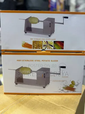 የድንች ስላይሰር ማሽን Spiral Potato Slicer Machine የችብስ