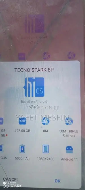 Tecno Spark 8P 128 GB Blue