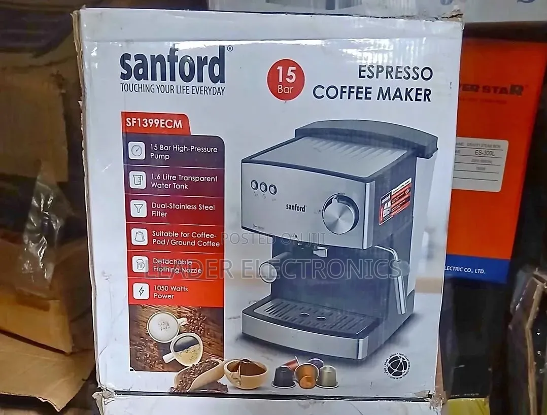 Sanford Espresso Coffee Maker 15 Bar – Powerful Pressure | Rich