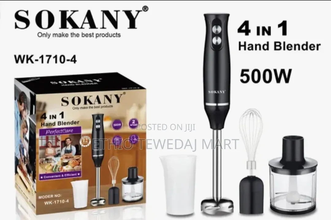 SOKANY 4-in-1 Hand Blender Set መፍጫ