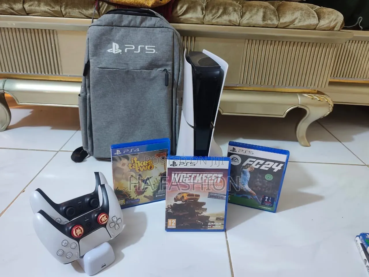 PS5 Slim Disc Edition – CFI-2000 With 5CD and 2 Original Controller