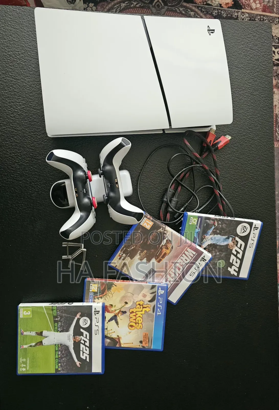 PS5 Slim Disc Edition – CFI-2000 With 5CD and 2 Original Controller