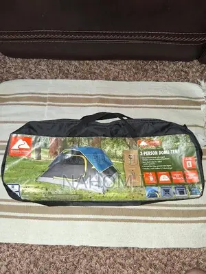 Ozark Trail 3-Person Dome Tent Packed in Its Carry Bag.