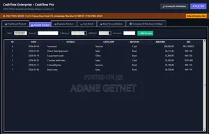 ካሽፍሎው ፕሮ (CashFlow Pro) Desktop Appበቀላሉ የገቢ፣ የወጪ እና የባንክ ሂሳብዎን ይቆጣጠሩ!