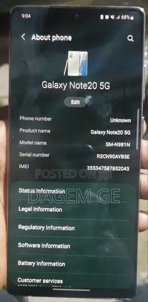 Samsung Galaxy Note 20 5G 256 GB