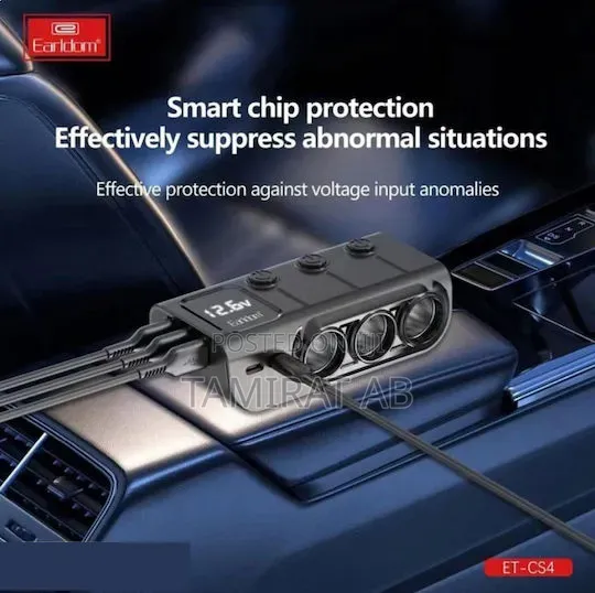 ⚡ Earldom CS4 120W Multi-Port in-Car Charger Splitter 🚗💨