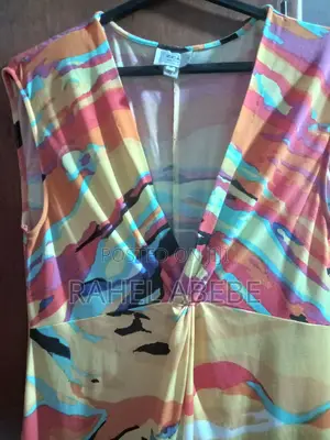 ECI Abstract v-Neck Dress