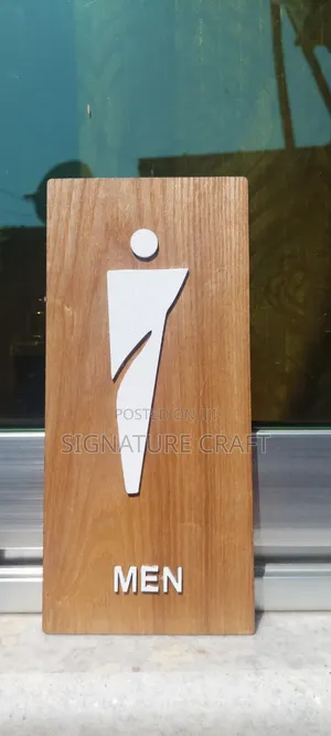 Restroom Wooden Sign