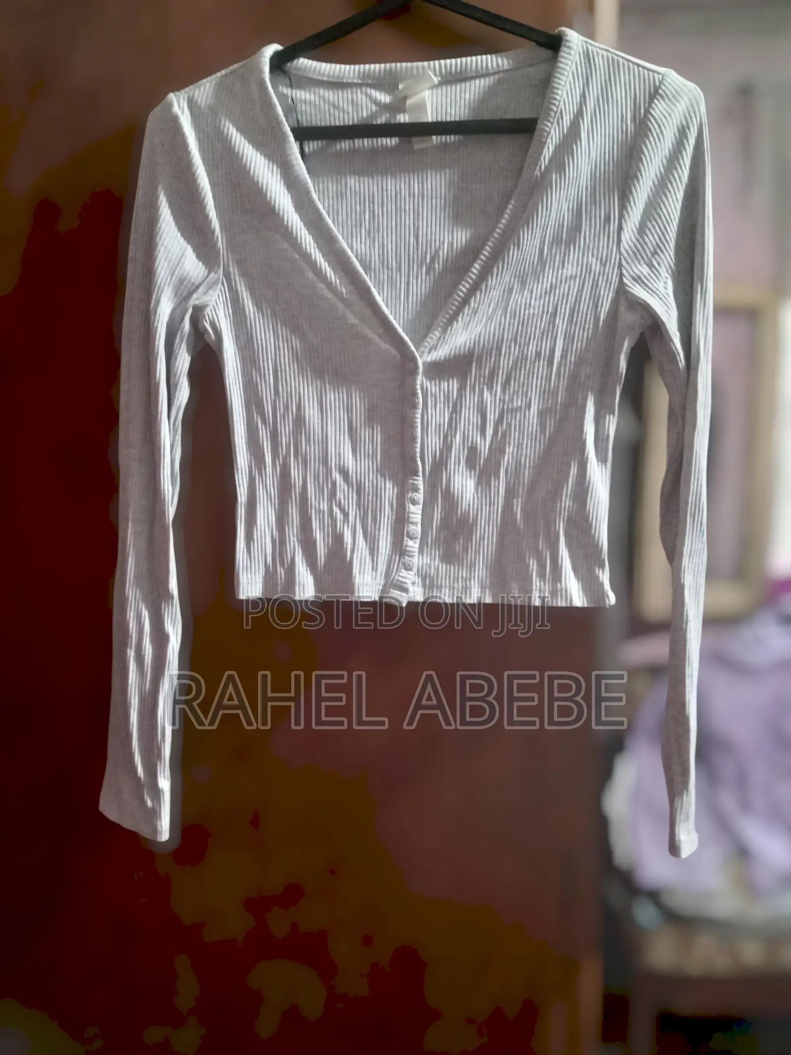 H&M Ribbed Crop Cardigan
