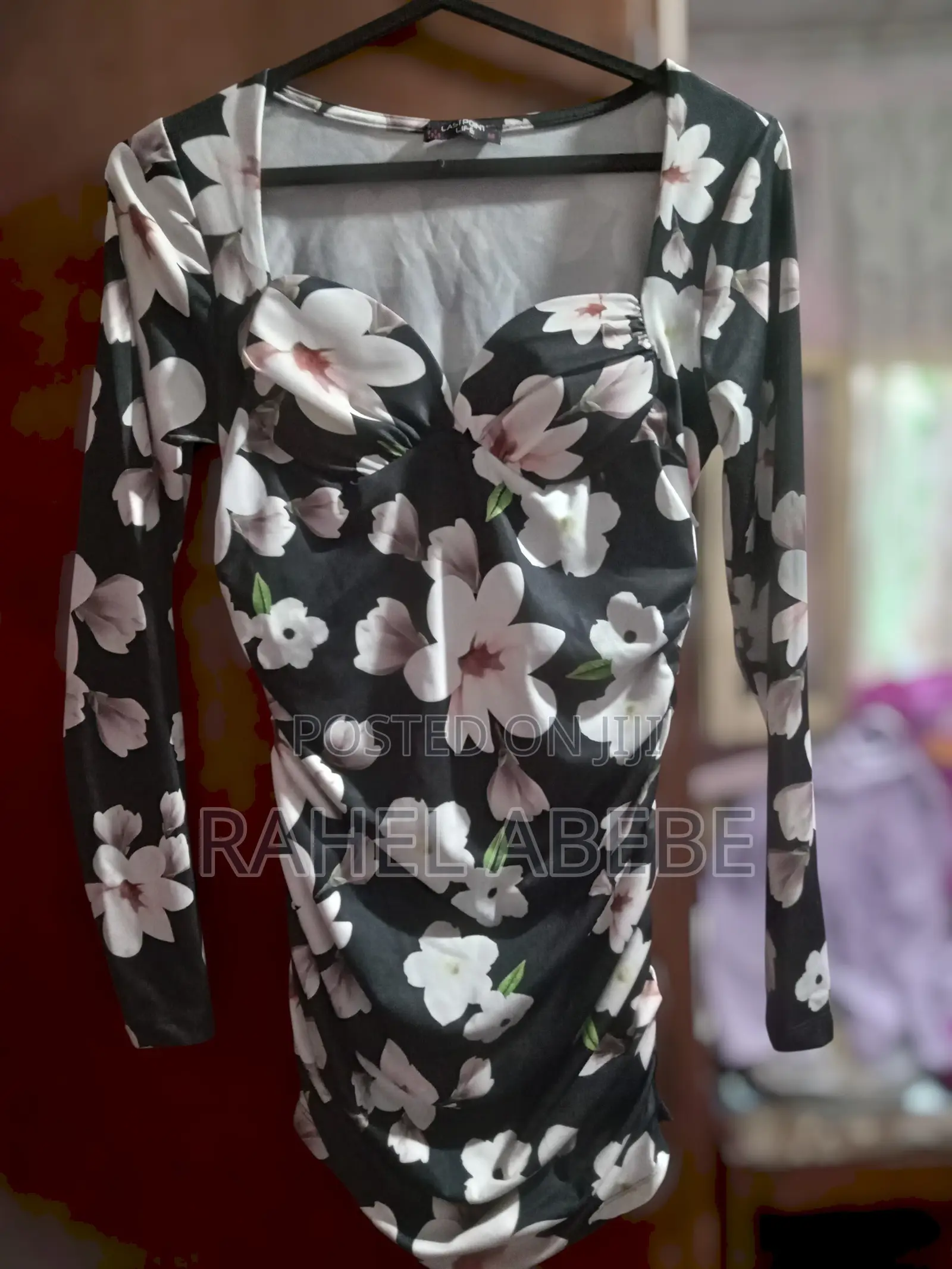 Floral Ruched Bodycon Dress
