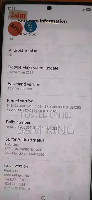 New Samsung Galaxy S23 Ultra 512 GB Black