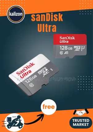 ሳንዲስክ 128GB ሜሞሪ ካርድ (ከፍጥነት ጋር)  SanDisk Ultra 128GB microSD Card (A1)