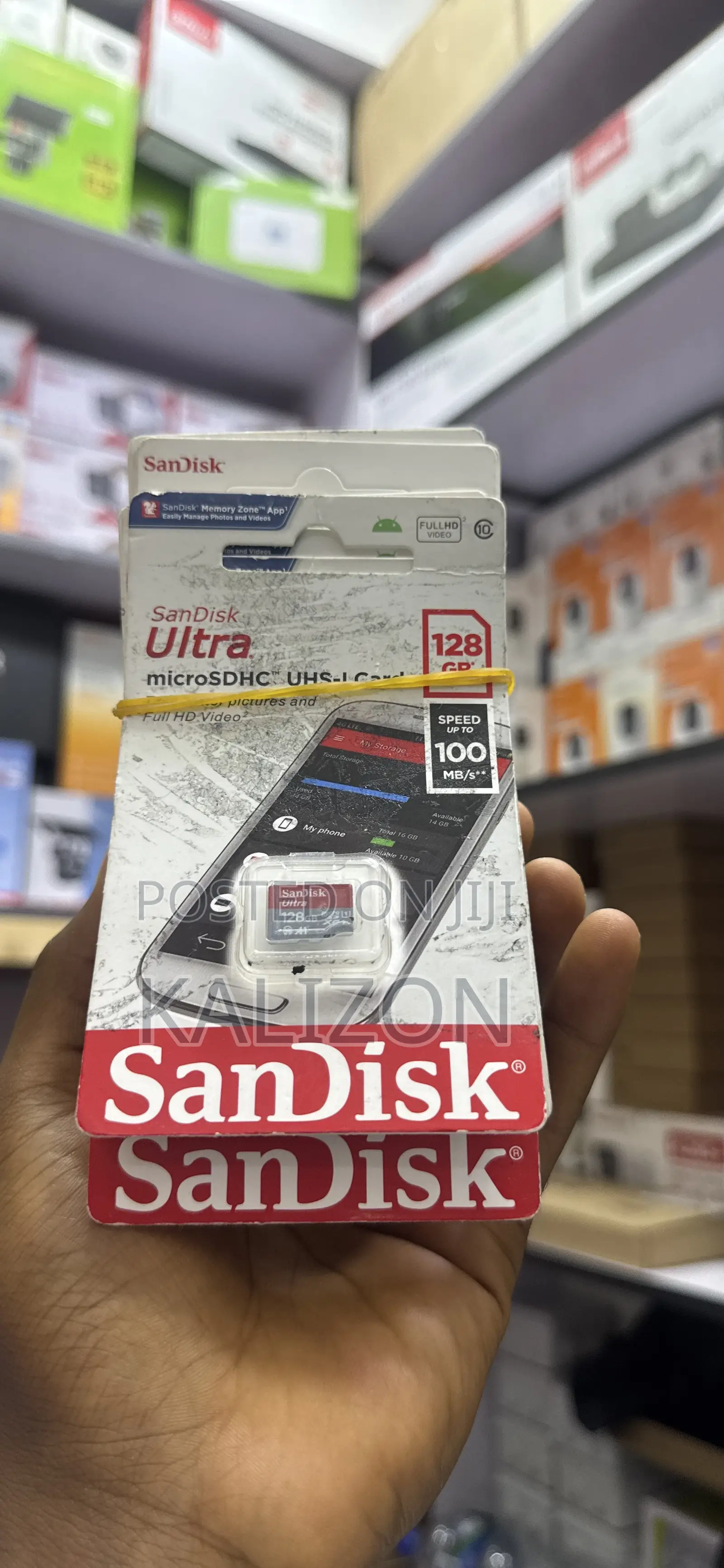ሳንዲስክ 128GB ሜሞሪ ካርድ (ከፍጥነት ጋር)  SanDisk Ultra 128GB microSD Card (A1)