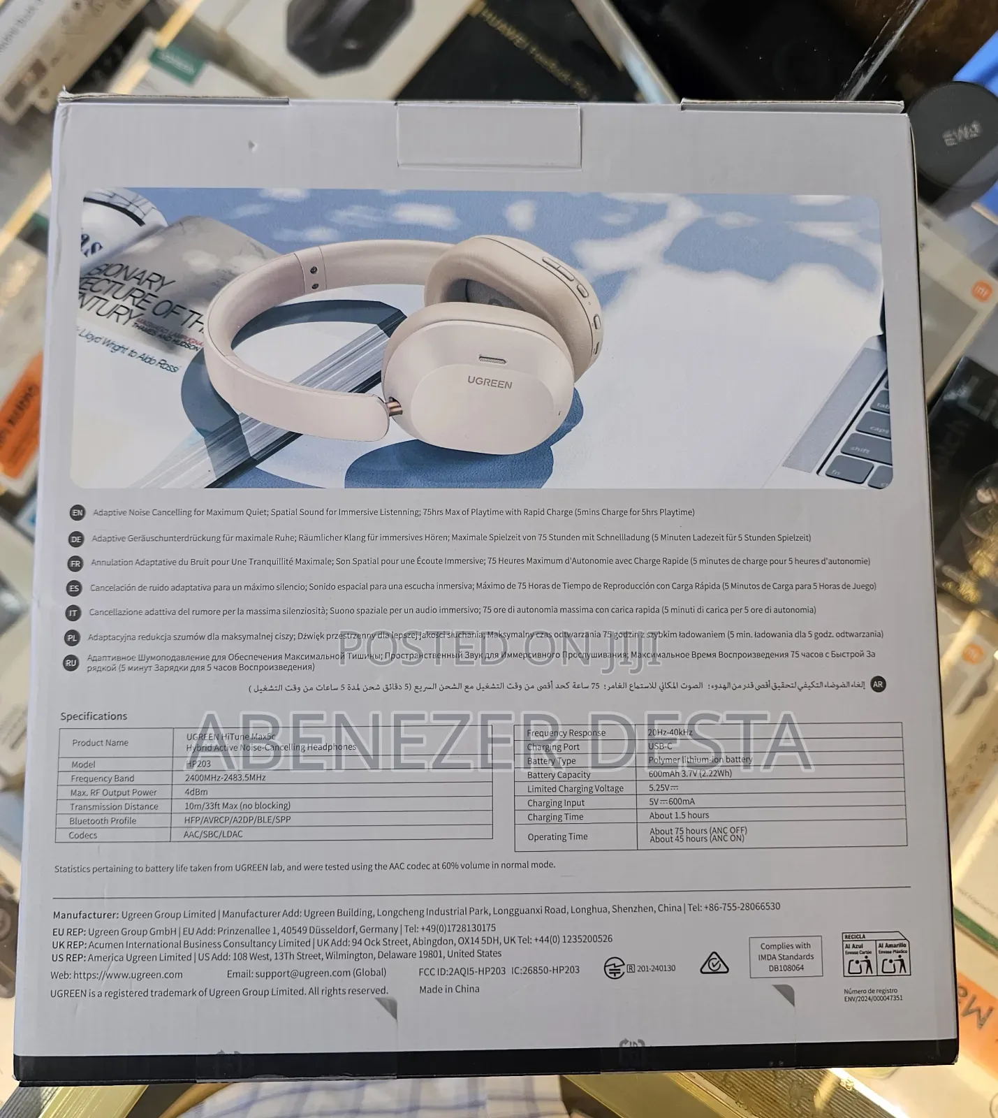 UGREEN HiTune Max5c Hybrid Active Noise-Cancelling Headphones