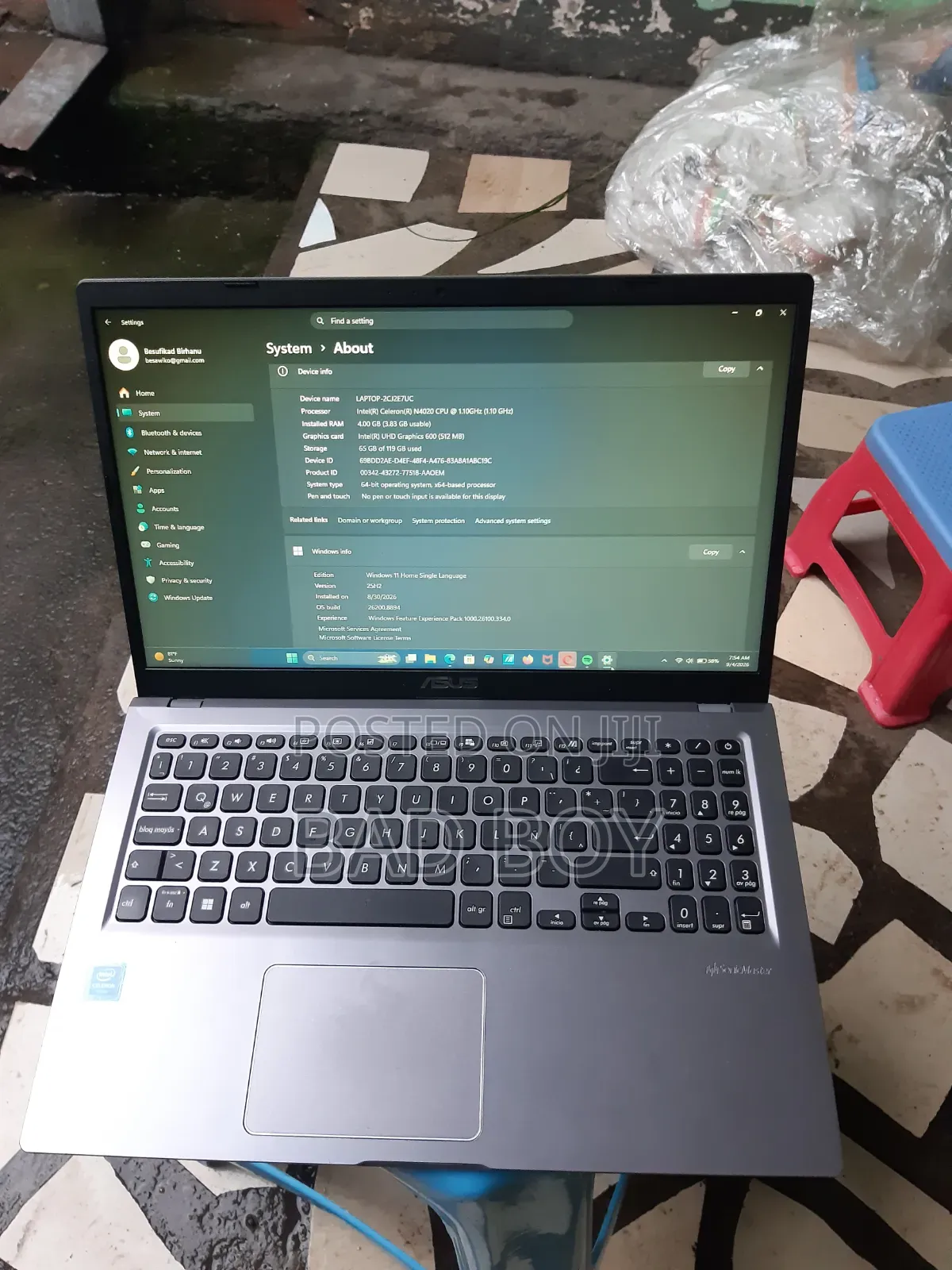 Laptop Asus VivoBook 15 X510UQ 4GB Intel Celeron SSD 128GB