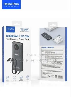 HainoTeko Power Bank 10,000mAh Portable Charger Featuring 22.5W Fast