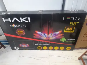 Haki Smart Led TV 55 Inch Andraid Doubel Gelass Screen 2026 Hifi Sp