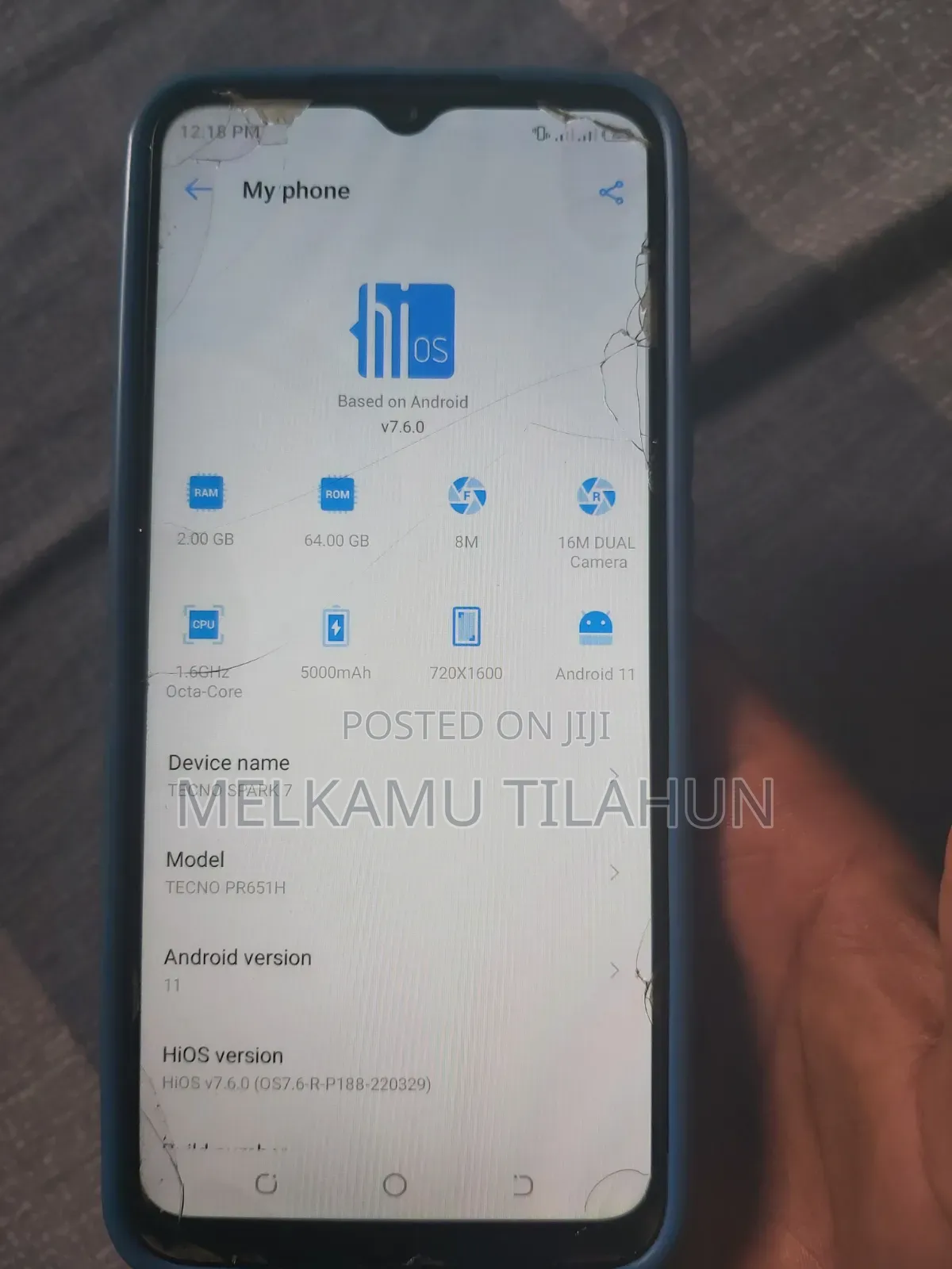 Tecno Spark 7 64 GB Black
