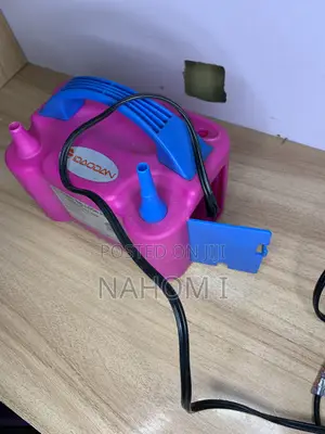 This Is an IDAODAN Portable Dual-Nozzle Electric Balloon Pump in Pink