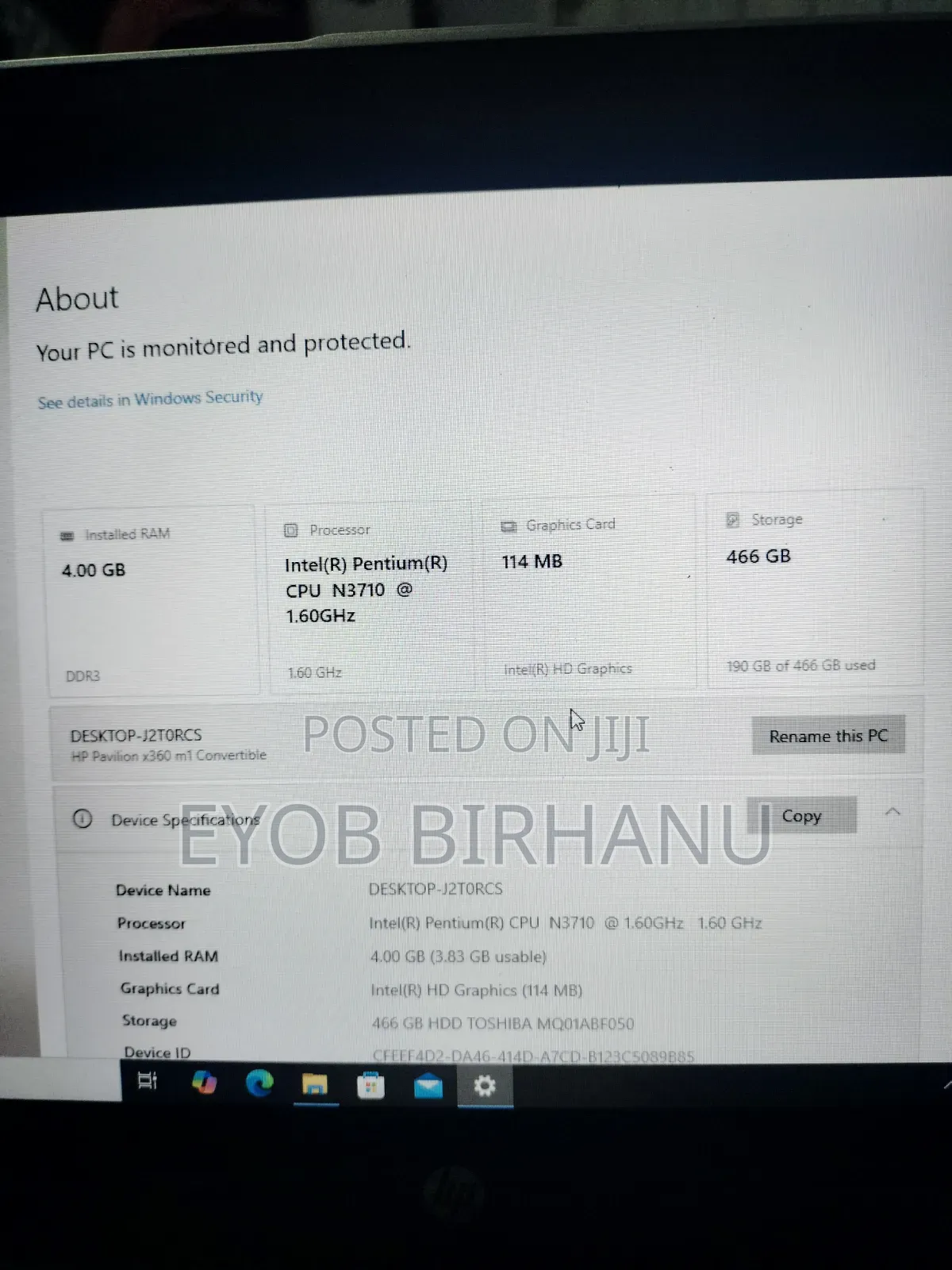 Laptop HP Pavilion 14 4GB Intel Pentium HDD 512GB