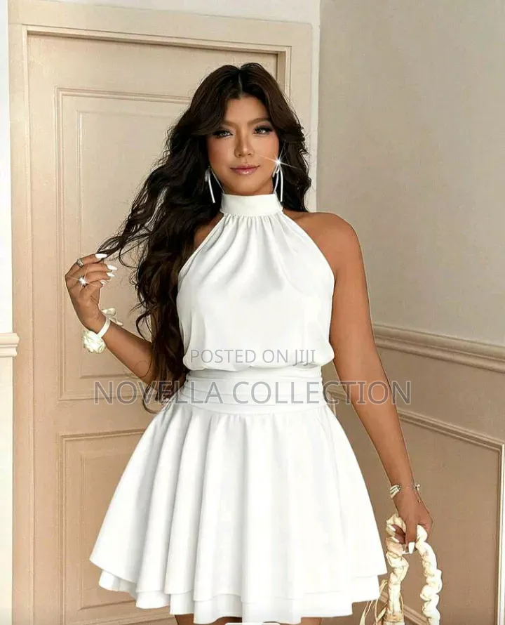 Plus Size Elegant Tie-Up Double Layer Ruffle Gathered Waist Dress