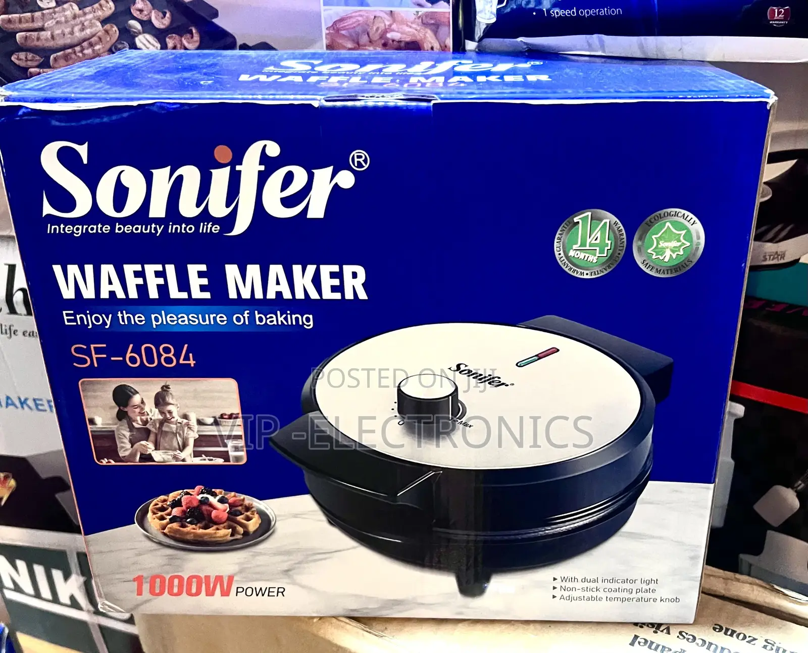 Sonifer Waffle Maker. Featuring a Powerful 1000W Heating Element