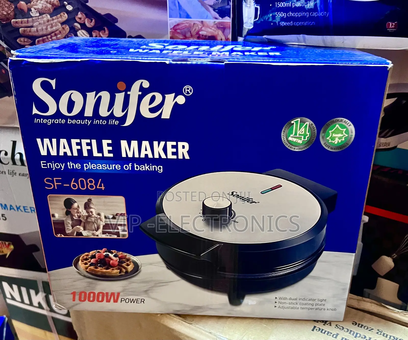 Sonifer Waffle Maker. Featuring a Powerful 1000W Heating Element