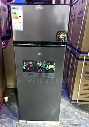 COOL Refrigerator 360 Double Door Fridge – Top Freezer