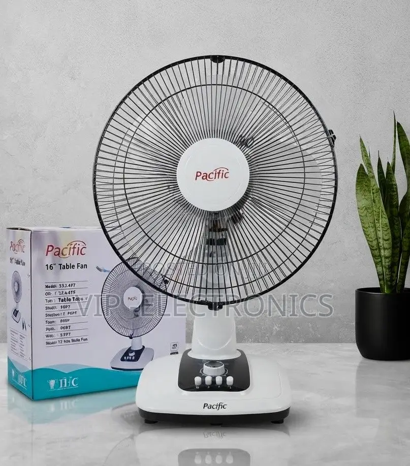 Pacific Table Fan 16” – Powerful Compact Electric Fan Powerful