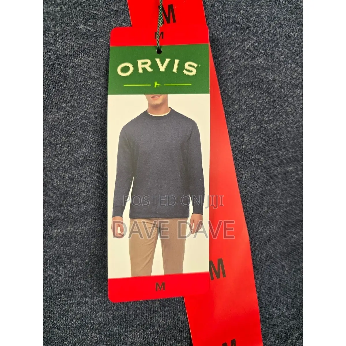 Orvis Crewneck Sweatshirt Mens Size M Blue Long Sleeve