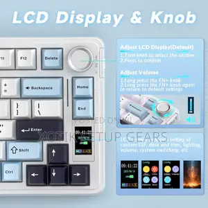 75% Aula S75 Pro Mechanical Keyboard - Gaming Keyboard W Screen Knob