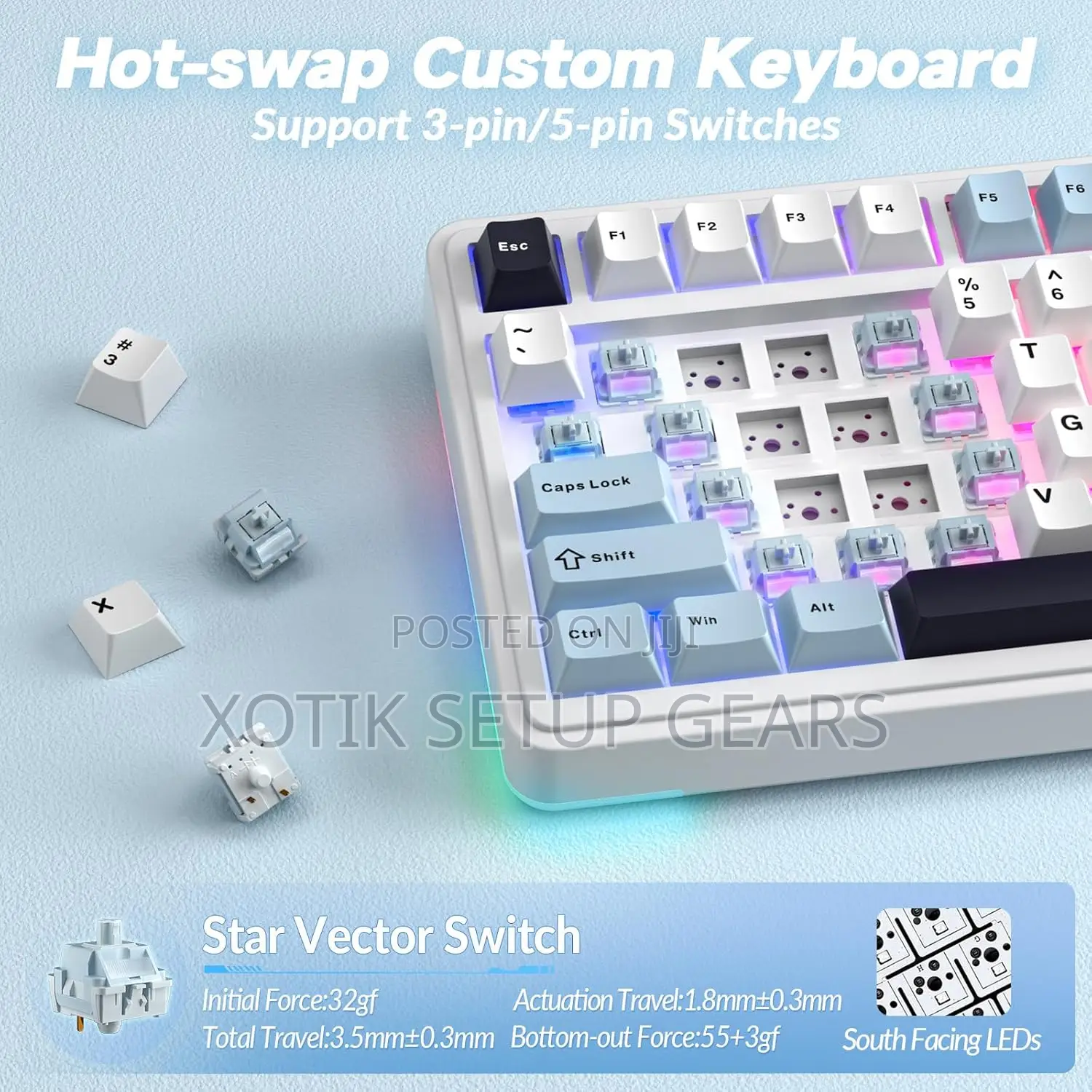 75% Aula S75 Pro Mechanical Keyboard - Gaming Keyboard W Screen Knob