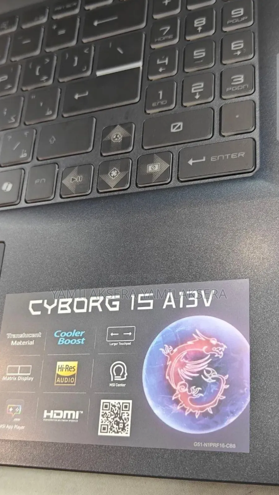 New Laptop MSI Cyborg 15 16GB Intel Core i7 SSD 1T