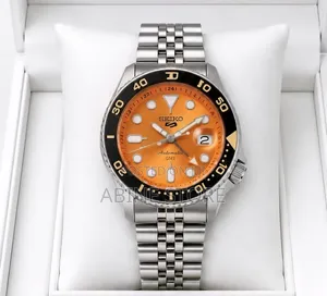 Seiko New5Sports Automatic GMT Watch — Blue/Black "Batman" Bezel