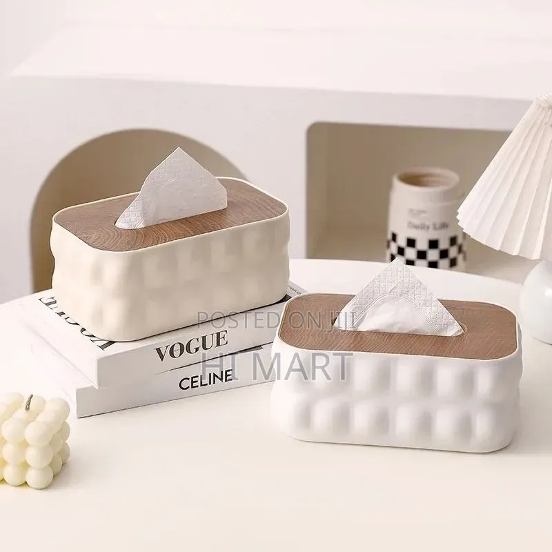 Bubble Tissue Box With Woodn Lid