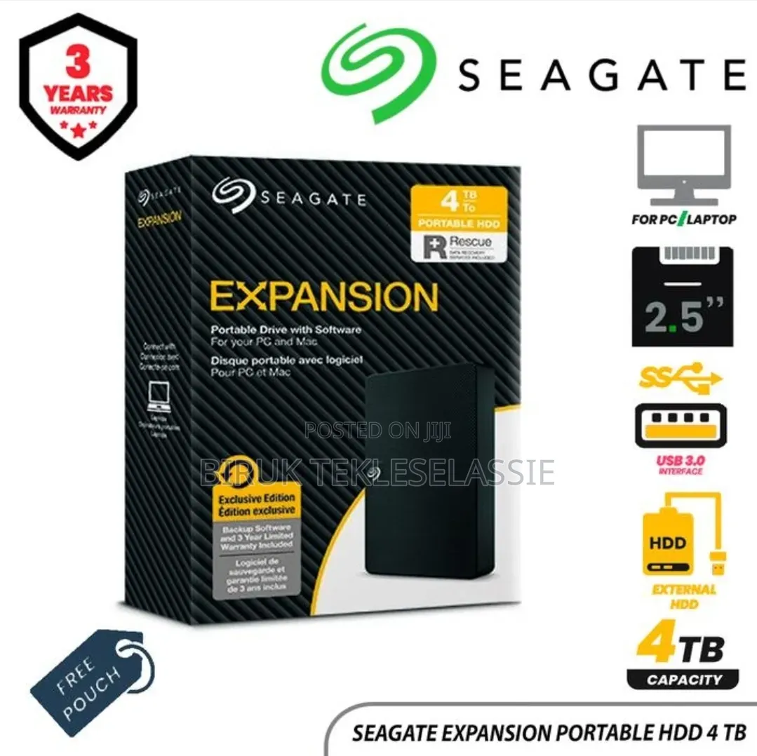 Seagate Expansion Portable External HDD 4TB