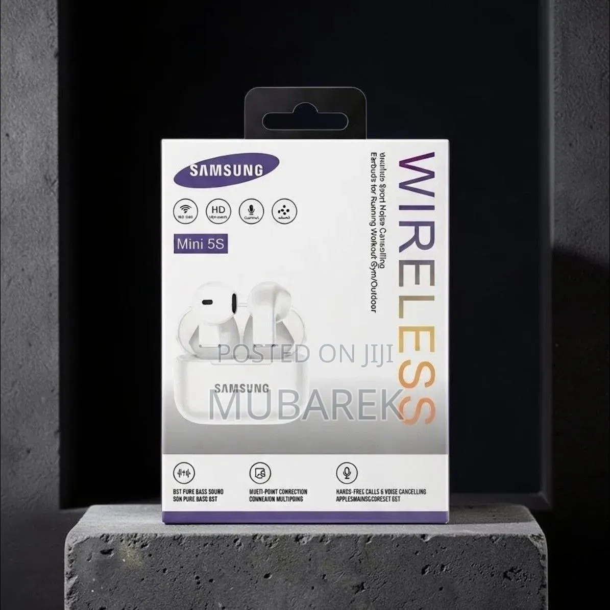 Mini 5S Wireless Headphones - صوت عالي الدقة HD