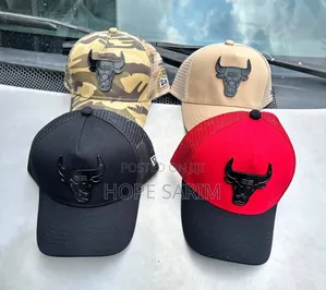 Chicago Bulls 3D Metallic Badge Caps