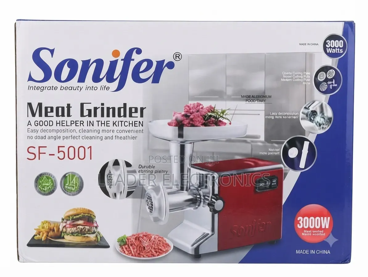 Sonifer Meat Grinder 3000W – Powerful Motor | Fast Grinding | Perfect