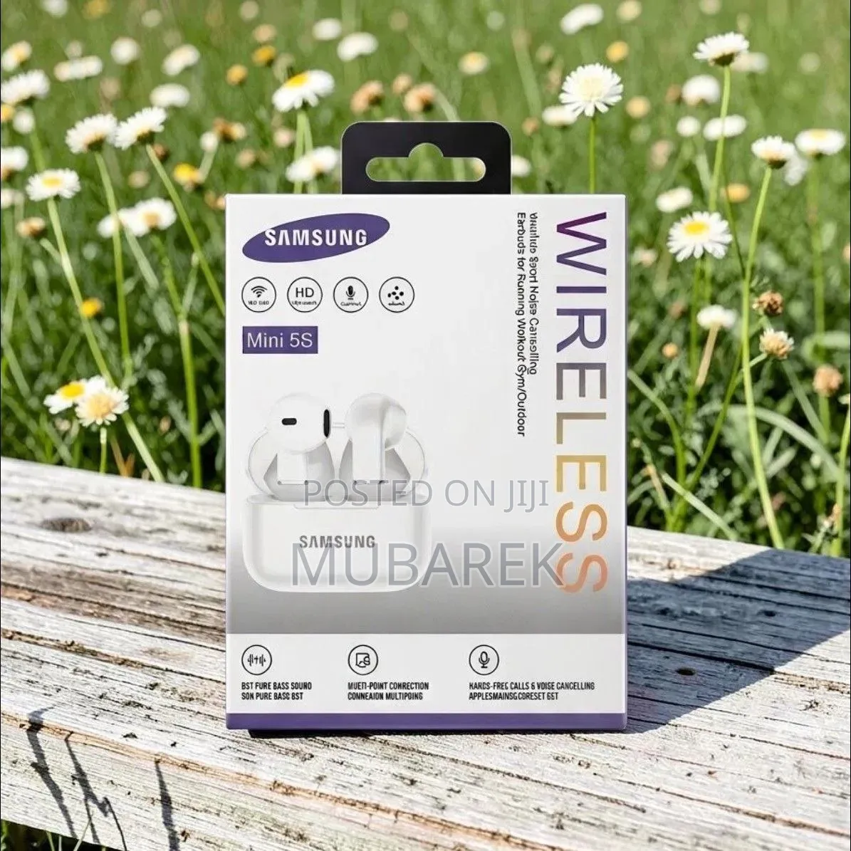 Mini 5S TWS Earbuds Long Playtime - بطارية تدوم طوي
