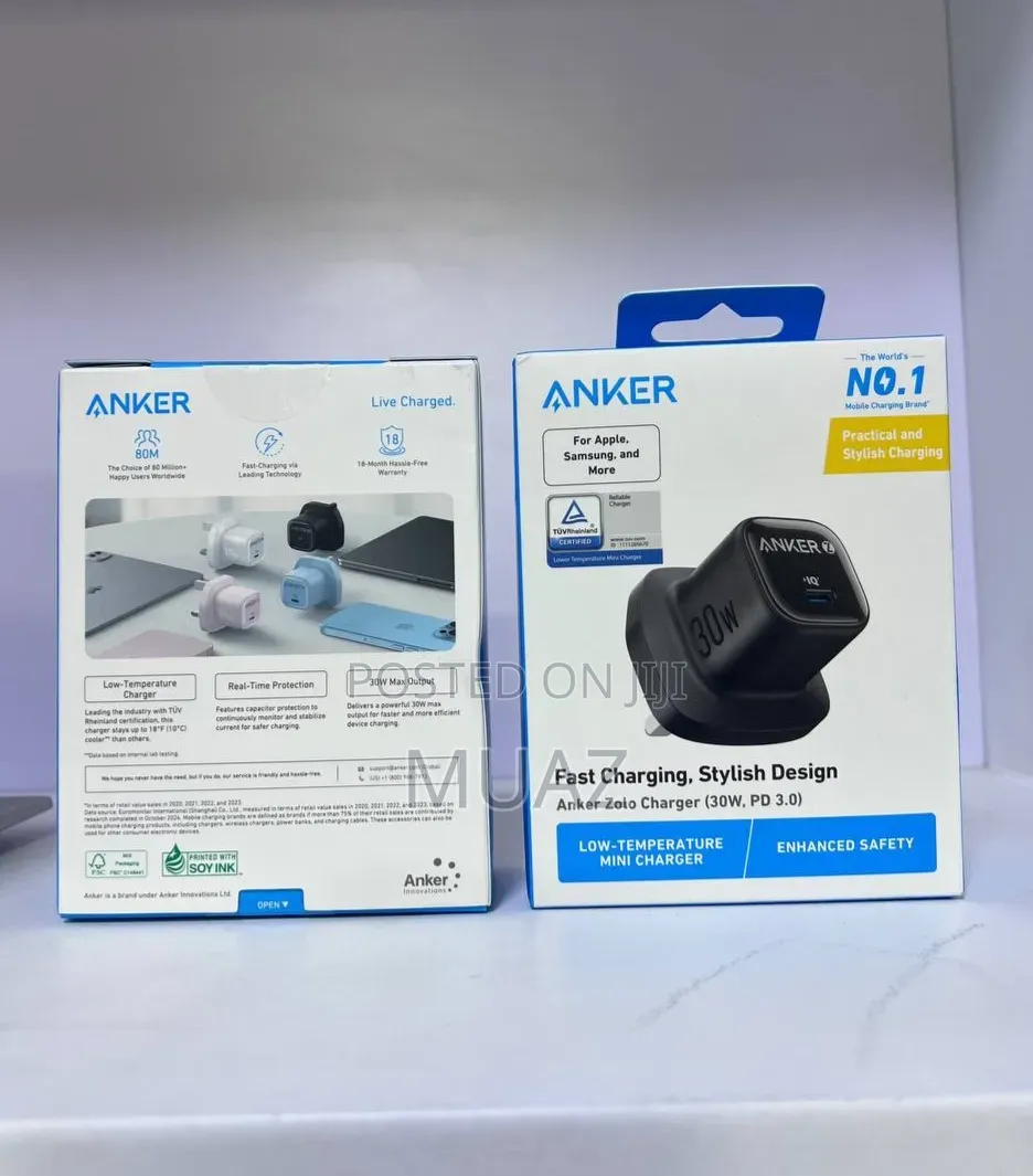 ANKER Zolo Charger — 30W PD 3.0 Fast Charging |