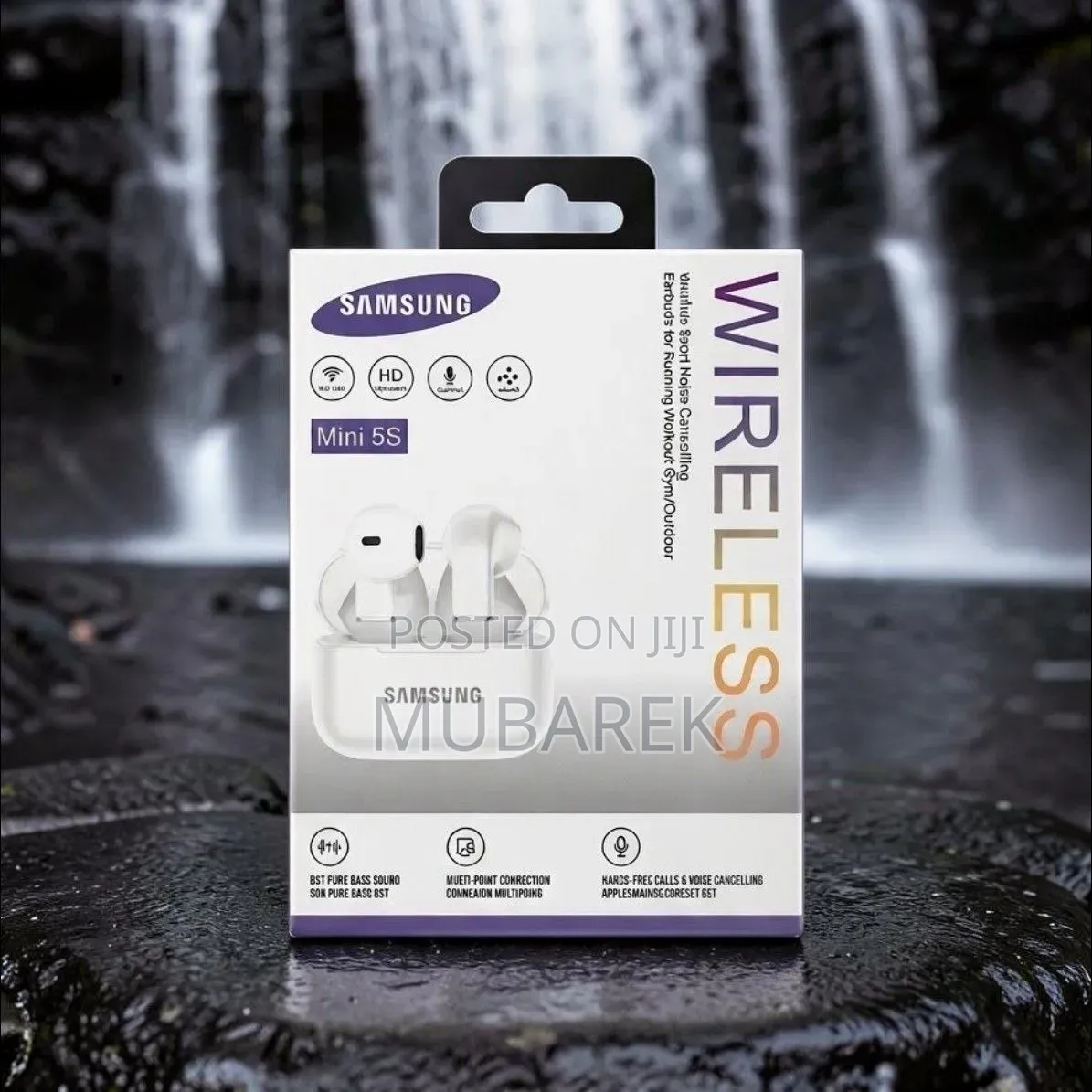 Mini 5S Earbuds - سماعة وايرلس خفيفة الوزن ومريح