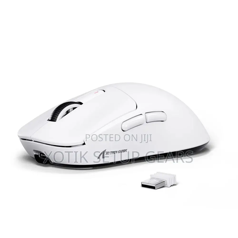 ATTACK SHARK X3 White Gaming Mouse - PAW 3395 Wireless Mouse