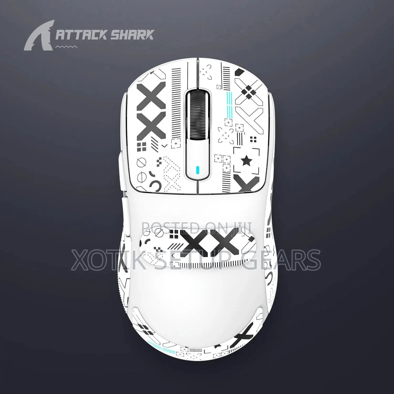 ATTACK SHARK X3 White Gaming Mouse - PAW 3395 Wireless Mouse