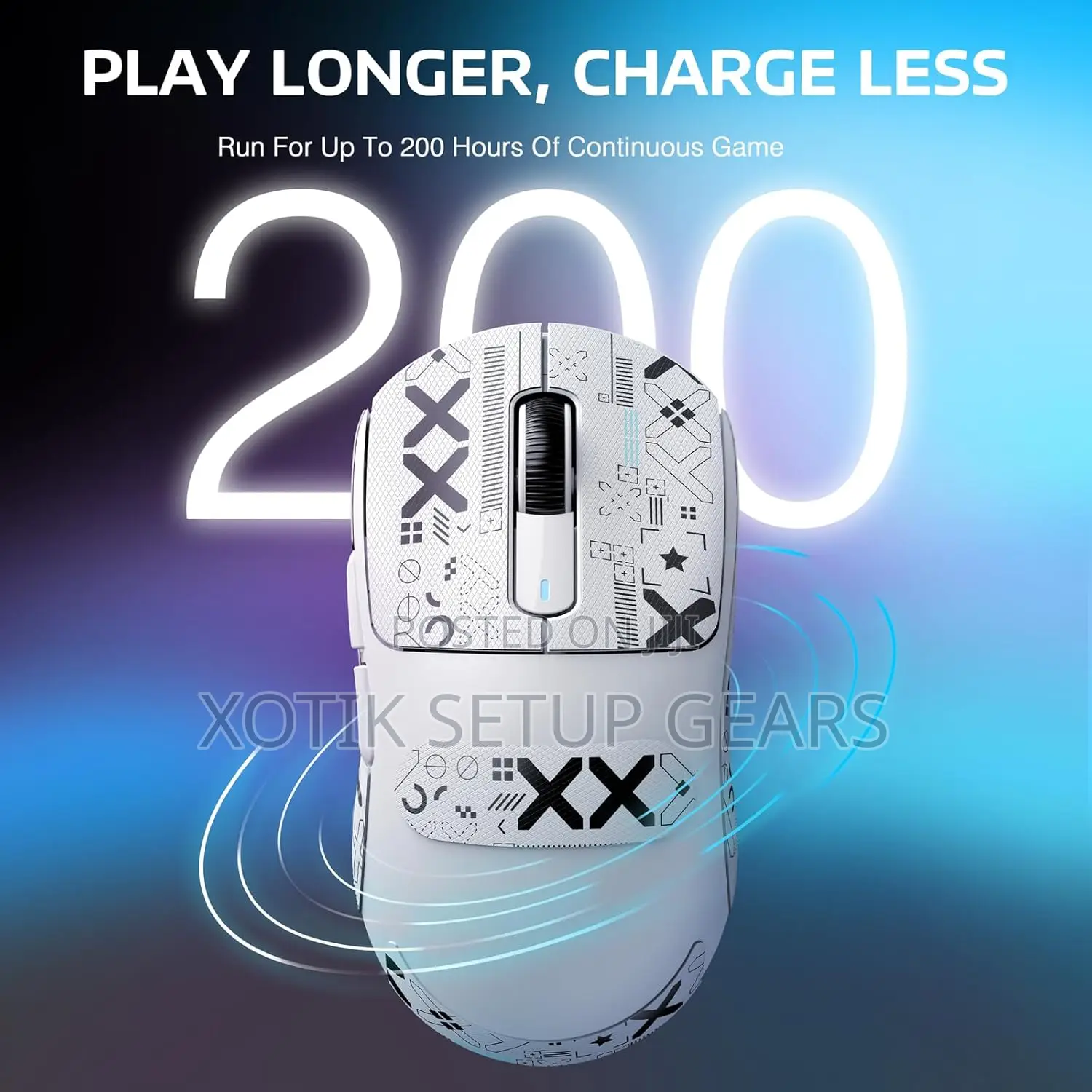 ATTACK SHARK X3 White Gaming Mouse - PAW 3395 Wireless Mouse